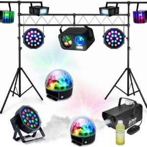 Kit Éclairage Scène LED ColorMaster - 12 Projecteurs DMX