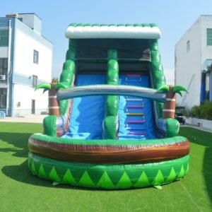 Toboggan Aquatique Jungle Gonflable Géant 8m